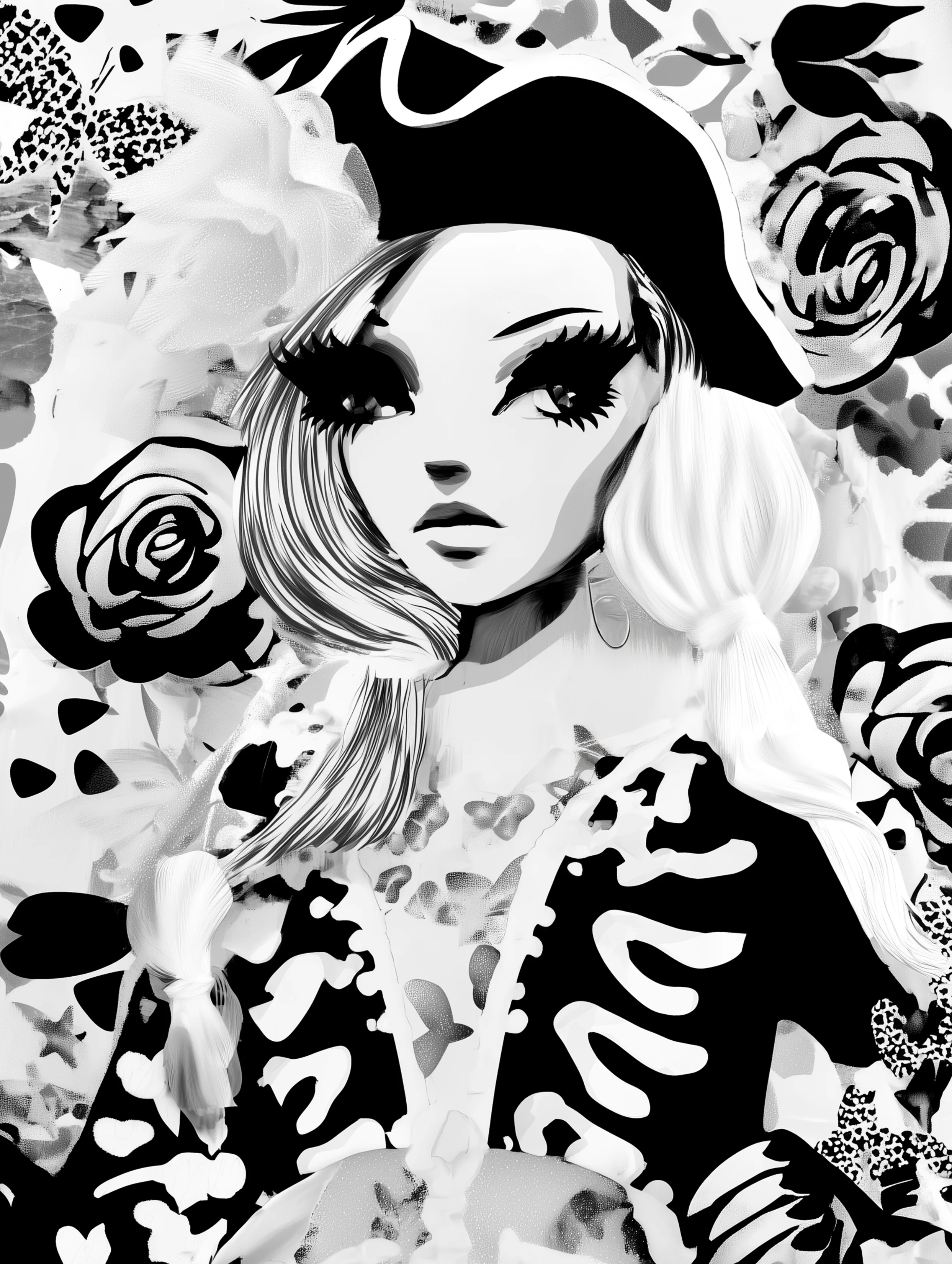 Free printable pirate coloring pages for adults featuring long lashes pirate woman